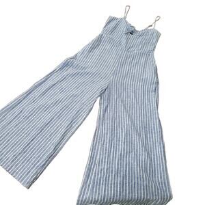 Gianni Bini Blue and White Striped Jumpsuit